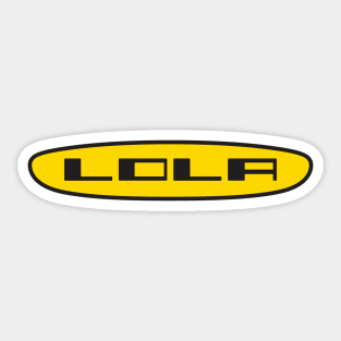 Lola Racing cars 1960's logo - black print Sticker